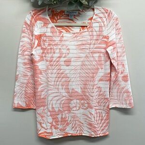 NWOT Tommy Bahama Coral Palms Breathable Knit Boatneck Tunic Pima Cotton XS